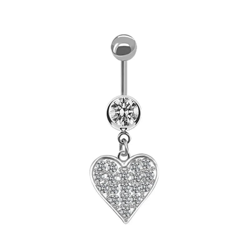 Gold kitty drop belly button ring navel piercing jewelry — Solara Gold