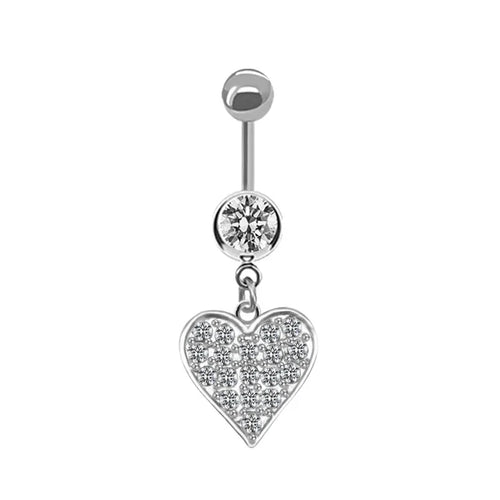Gold kitty drop belly button ring navel piercing jewelry — Solara Gold